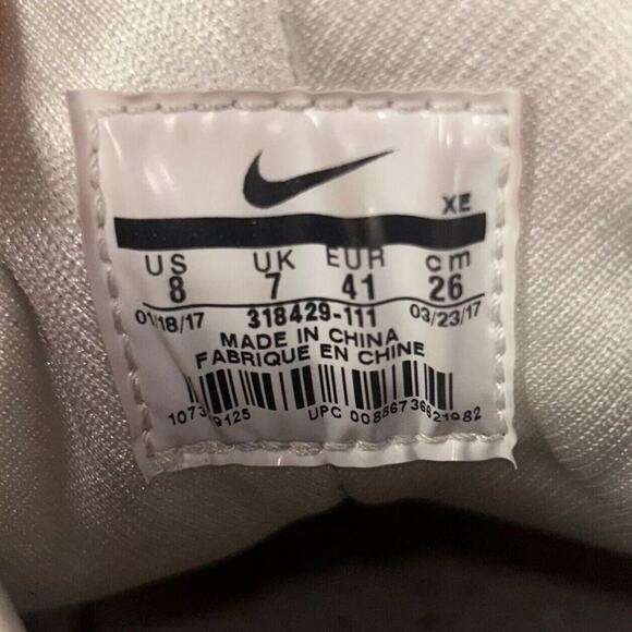 Nike Air Huarache Triple White 318429-111 Men’s US Size 8 Sneaker Shoes - Picture 9 of 10